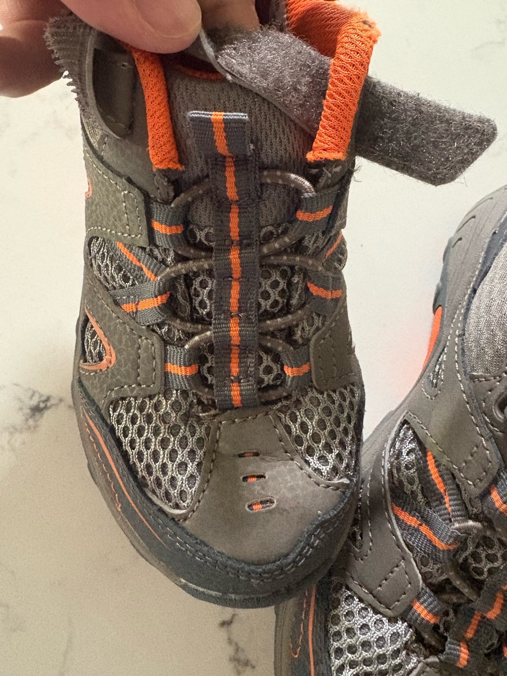 Merrell Kids Gray and Orange Slip-On Athletic Sneakers - Picture 13 of 16